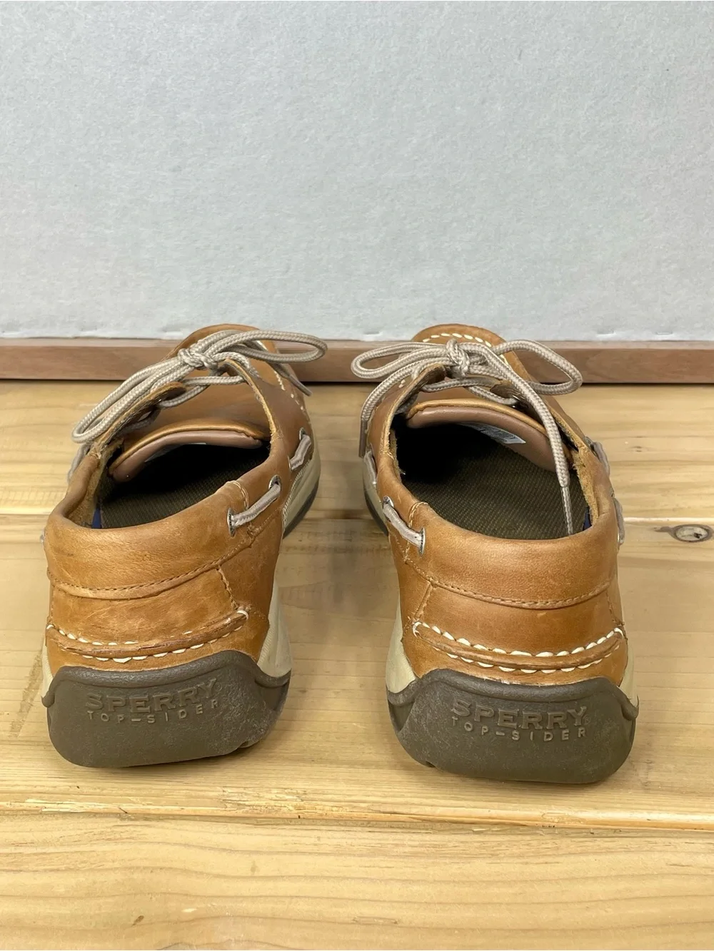 Sperry Top-Sider Intrepid Mens 10 Tan Leather Boat Shoes